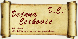 Dejana Ćetković vizit kartica